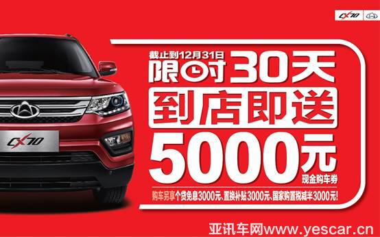 長安CX70雙喜臨門！