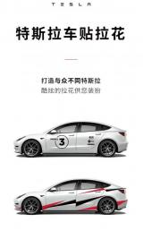 特斯拉推官方車貼拉花服務(wù) 售468元起