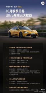 鏤空機(jī)蓋免費(fèi)升級(jí) 小米推出SU7 Ultra車(chē)主權(quán)益