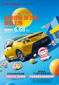 僅3000臺/煥新價(jià)6.68萬 廣汽本田新款飛度上市